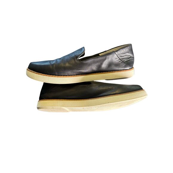Franco Sarto Black Leather Slip-Ons Size 7 - Picture 6 of 7
